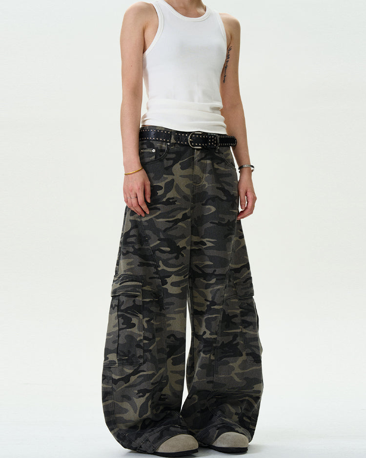 MADWITCH MULTI-POCKET CAMO WORK PANTS #G6611