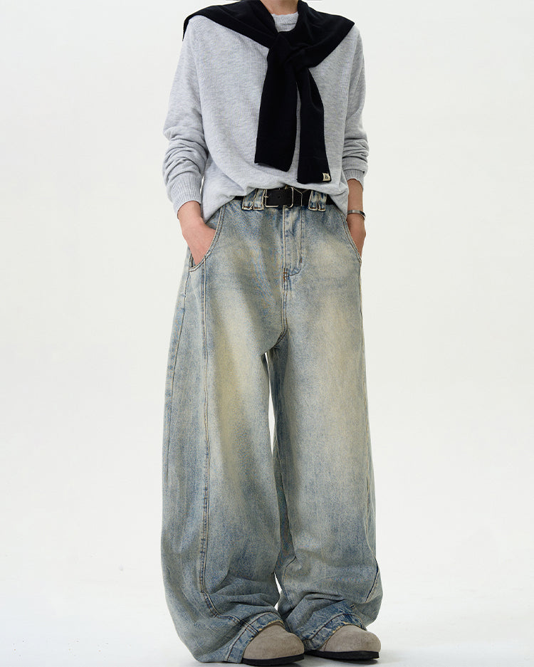 MADWITCH WASHED WIDE-LEG PANTS #58218