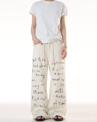 MADWITCH LETTER GRAFFITI JEANS #WHOA101