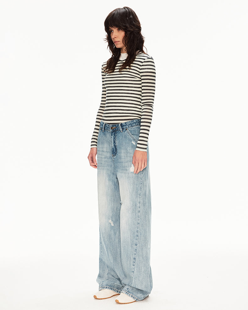 MADWIT RIPPED WASH JEANS #WH0A129