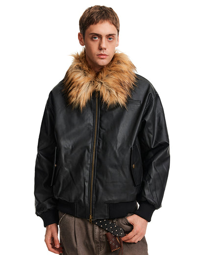 MADWITCH PU SHEARLING PARKA #L99607