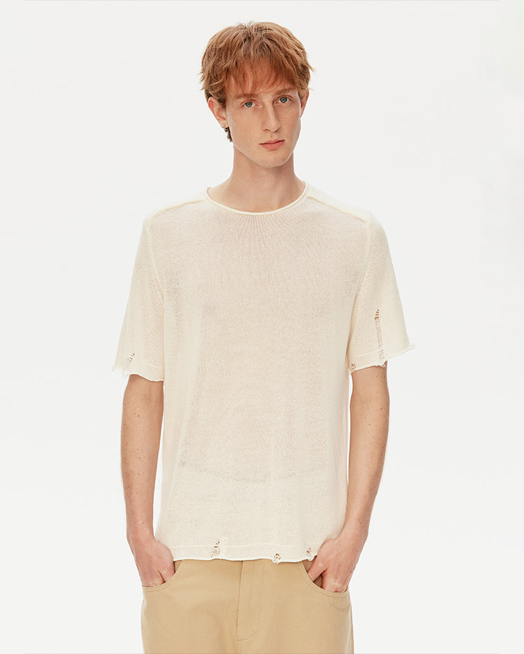 MADWITCH DISTRESSED SHORT TEE #AW26802