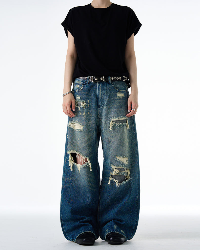 MADWITCH RIPPED DENIM PANTS #DR9691