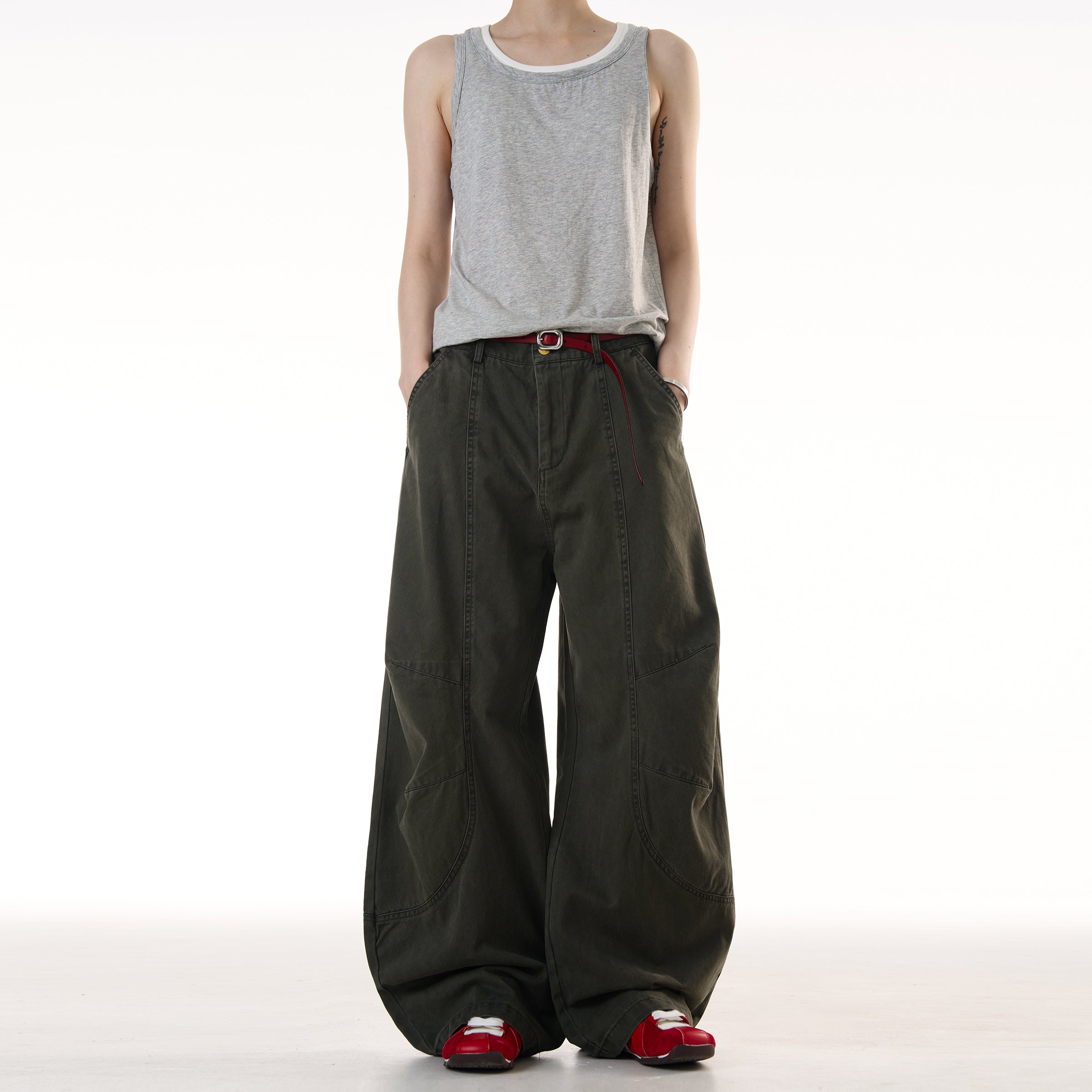 MADWITCH HIGH STREET WIDE LEG PANTS #CK6688