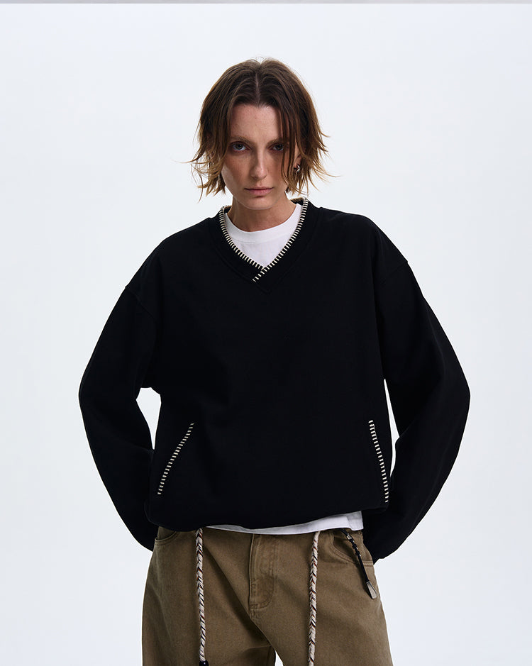 MADWITCH V-NECK CASUAL LONG SLEEVE #0207