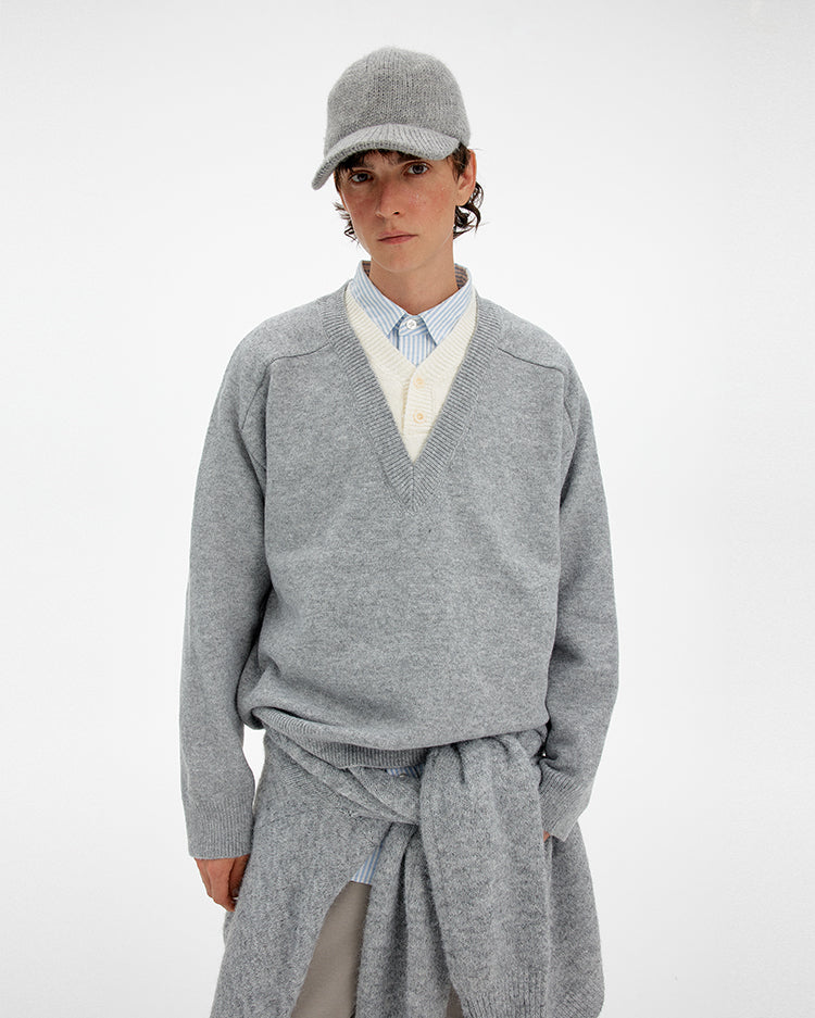 MADWITCH RETRO LAYERED V-NECK SWEATER #68930