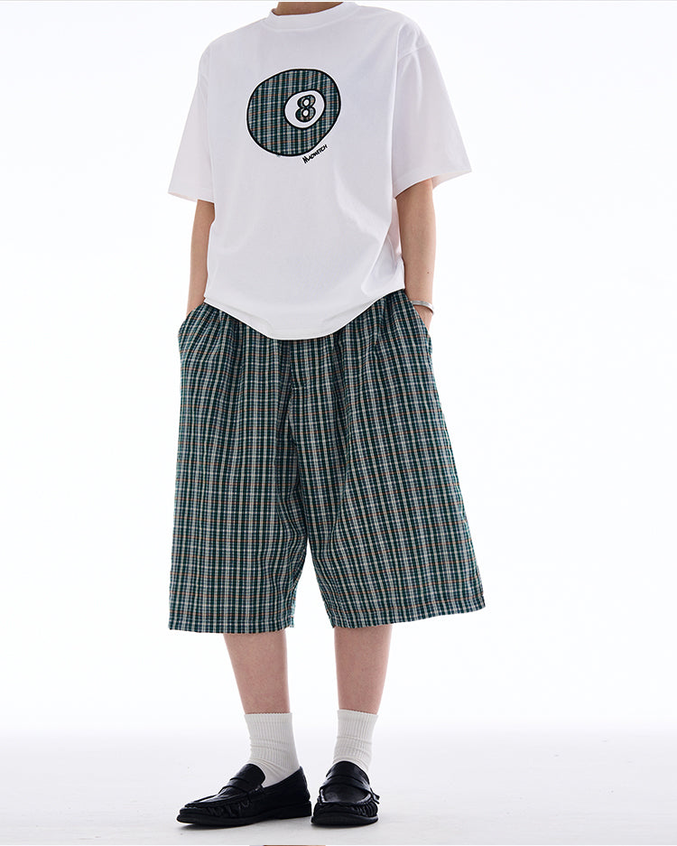 MADWITCH RELAXED PLAID CASUAL SHORTS #MD3643