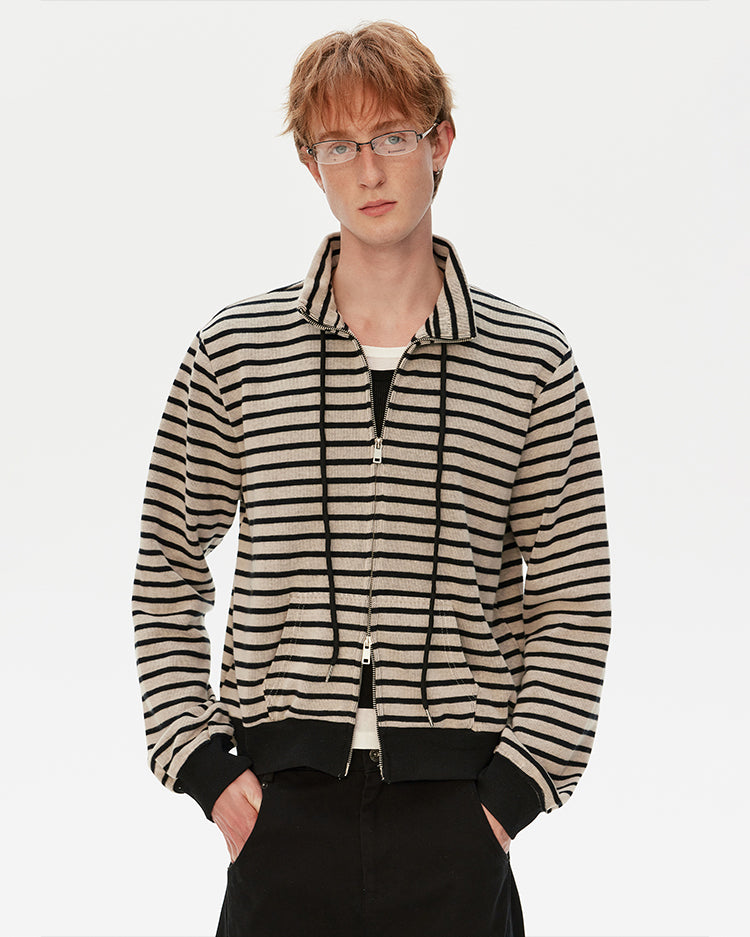 MADWITCH VINTAGE STRIPE CARDIGAN #W315