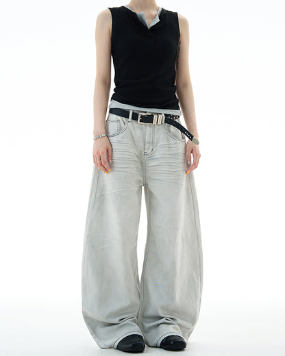 MADWITCH UNISEX VINTAGE SCIMITAR-STYLE JEANS #FX083