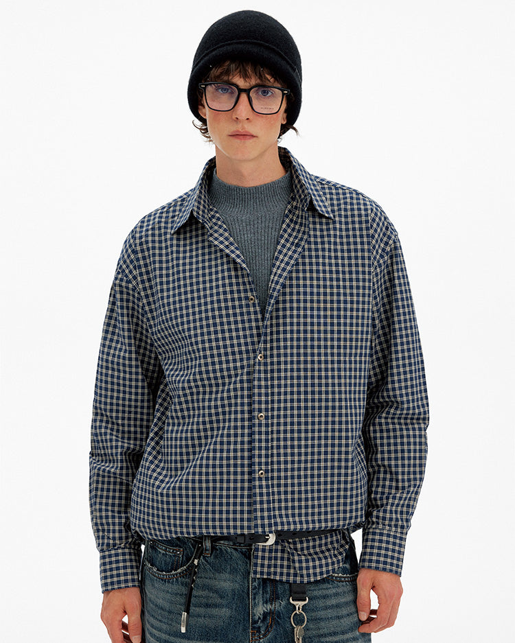 MADWITCH RETRO COLORBLOCK PLAID SHIRT #CW1155