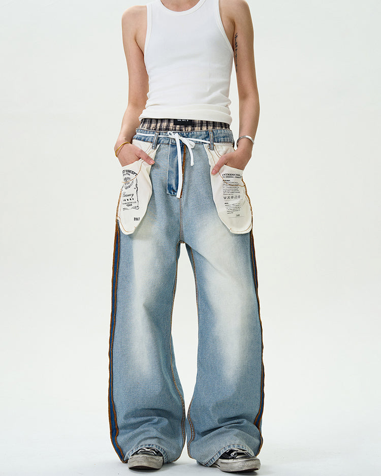 MADWITCH ORIGINAL WASHED DENIM PANTS #G6615