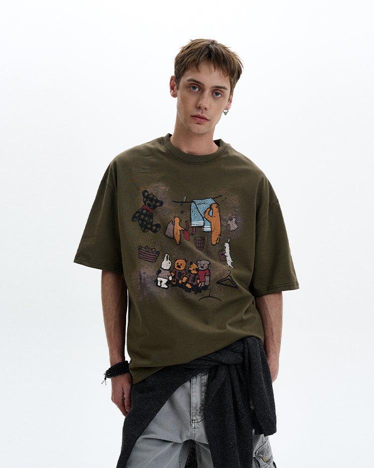 MADWITCH VINTAGE PRINT TEE #321