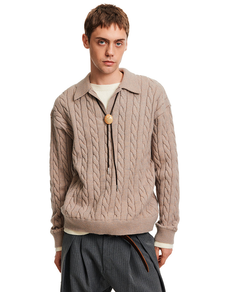 MADWITCH TWIST COLLAR KNIT #C2509Q25