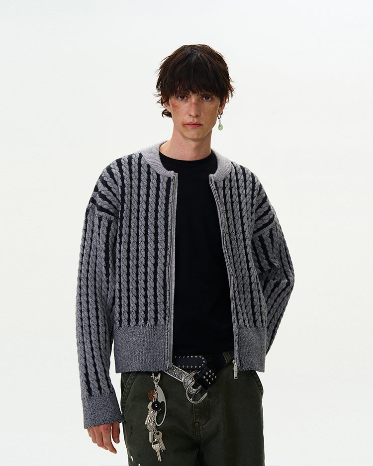 MADWITCH CABLE-KNIT CARDIGAN SWEATER #81129