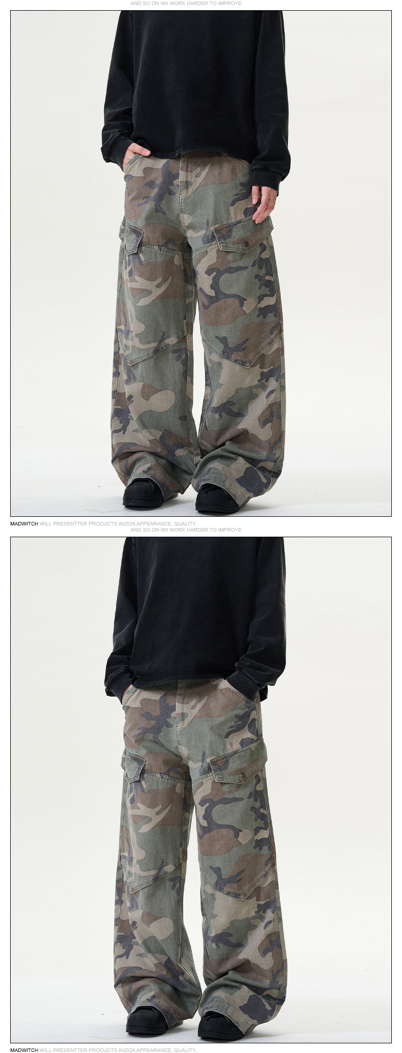 MADWITCH Street Style Camouflage Cargo Pants #CK6518