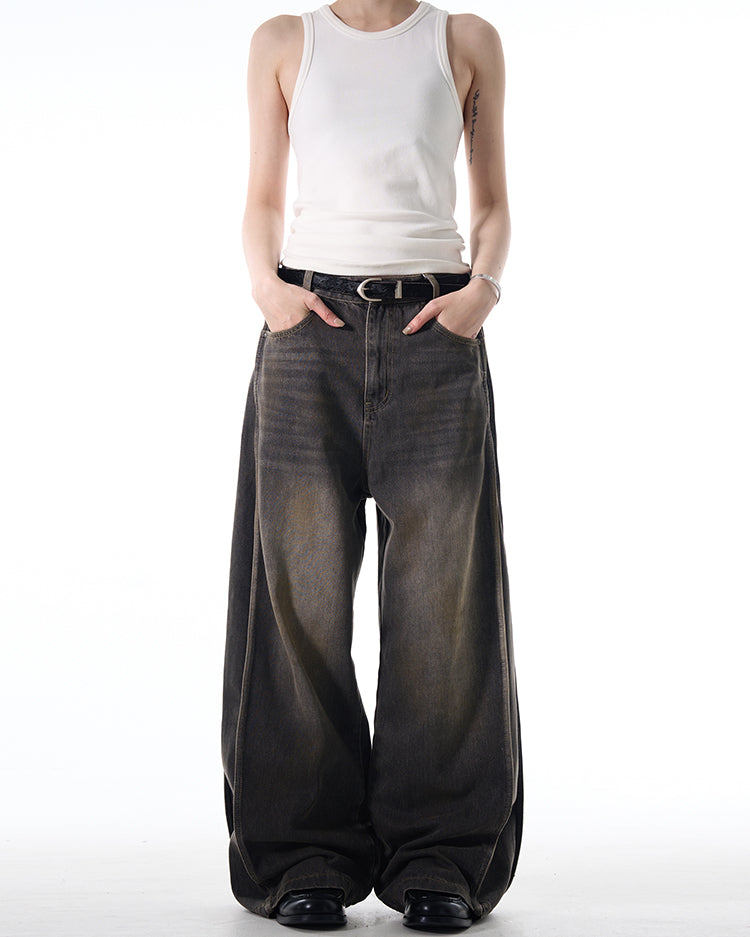 MADWITCH WASHED DISTRESSED JEANS #CK5390