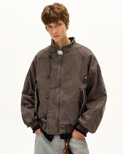 MADWITCH UNISEX WASHED UTILITY JACKET #MD2561