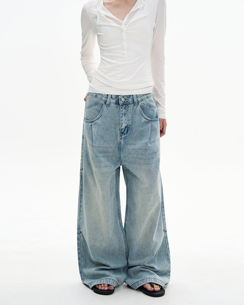 MADWITCH CREASE BLUE JEANS #D1657