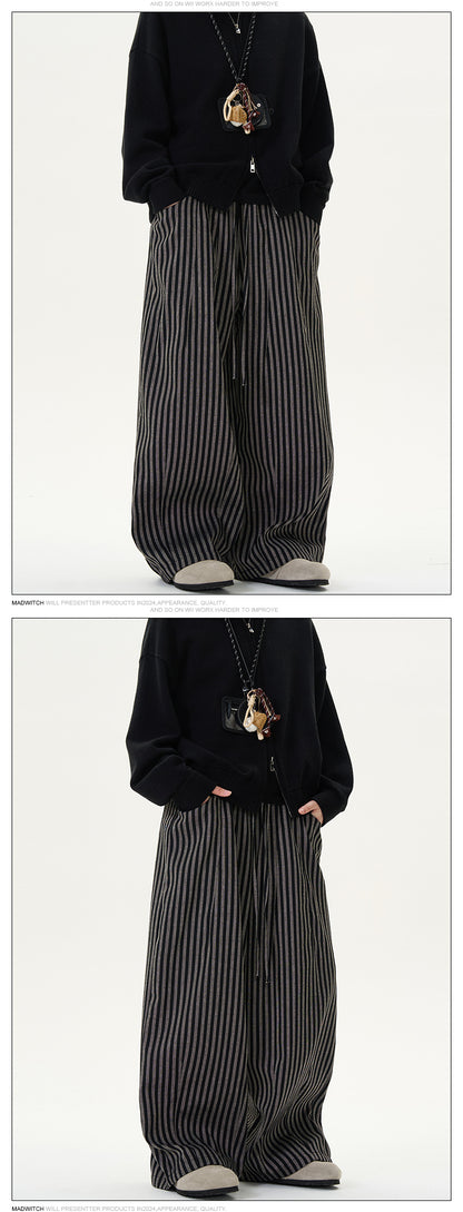 MADWITCH STRIPED DRAPEY CASUAL PANTS #DCC817