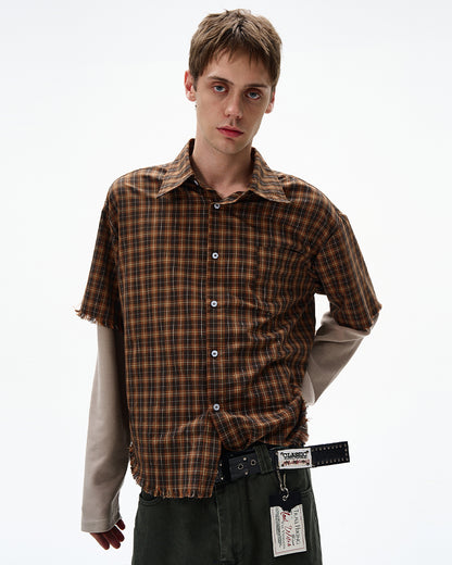 MADWITCH UNISEX FAUX TWO-PIECE SHIRT #CR601