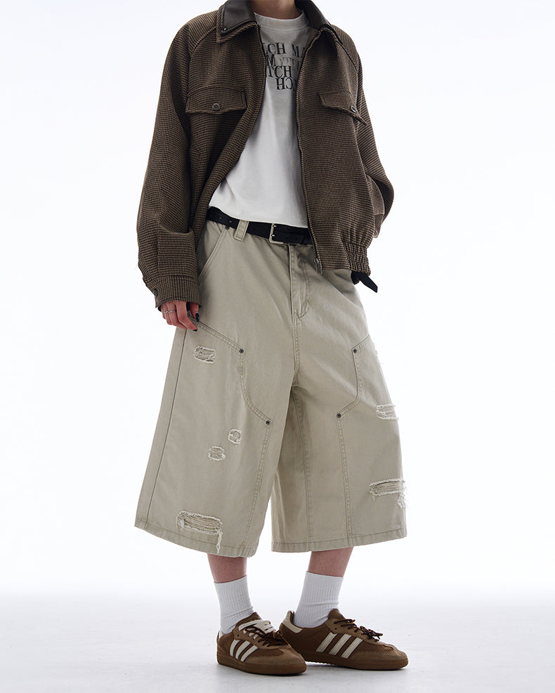 MADWITCH LUMBERJACK WORKWEAR CROPPED PANTS #CK3386D
