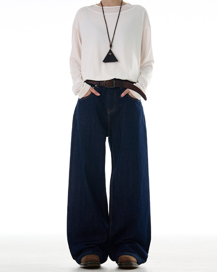 MADWITCH CUFFED STRAIGHT LEG JEANS #G6679-1