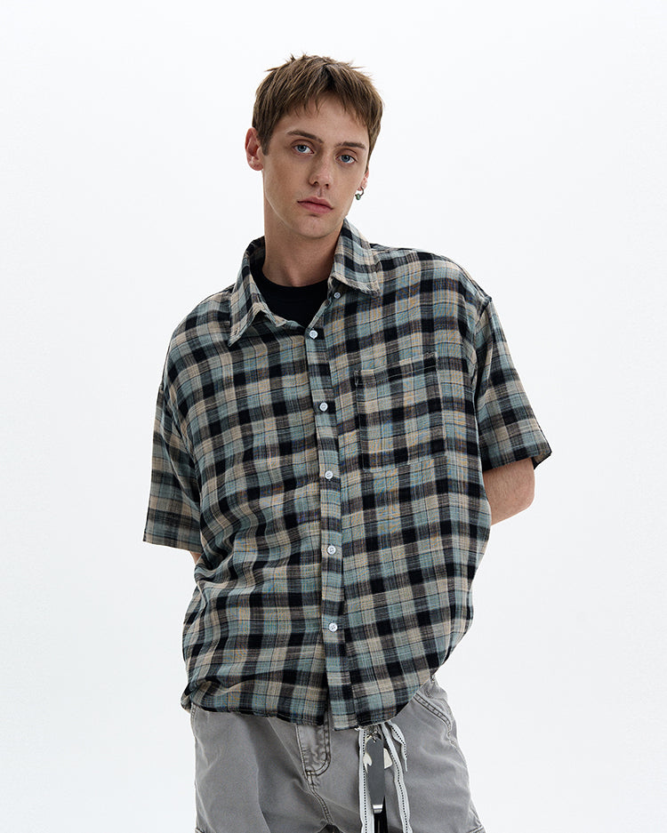 MADWITCH PLAID CASUAL SHIRT #CR236