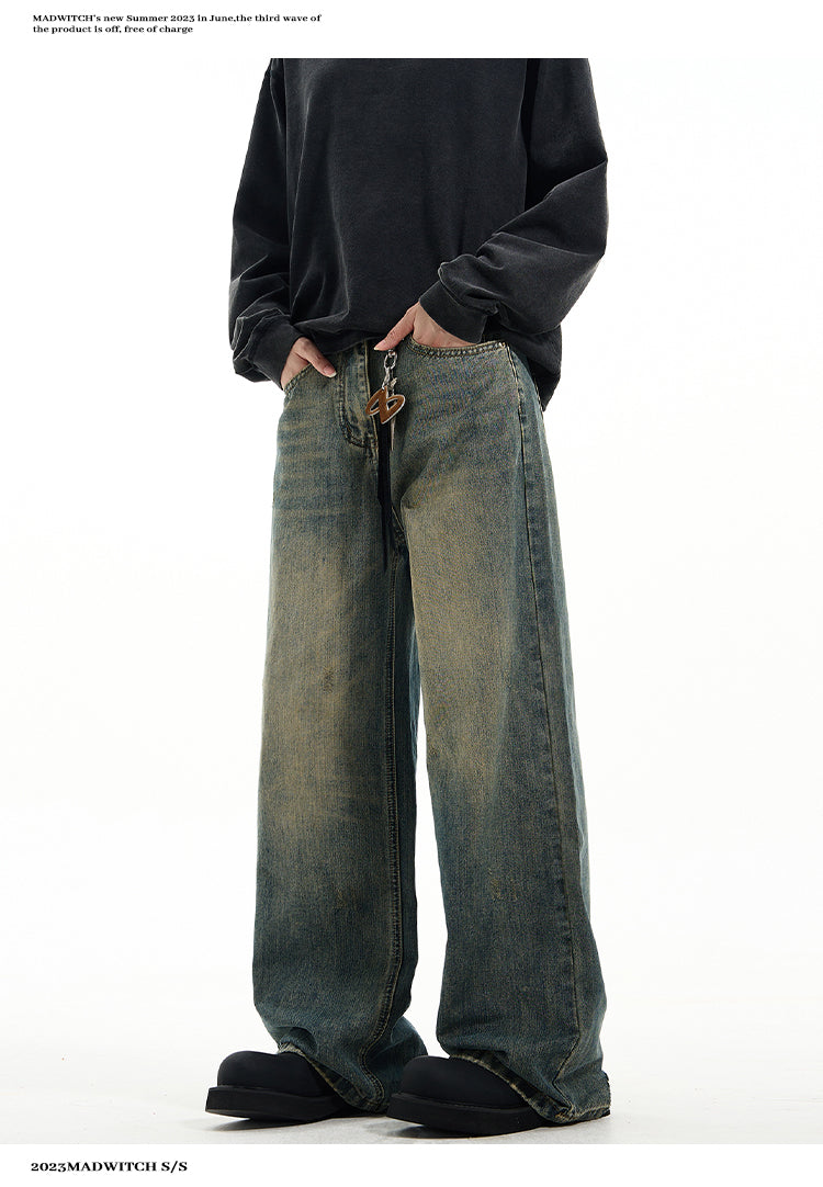 MADWITCH RELAXED FIT WASHED JEANS #6821