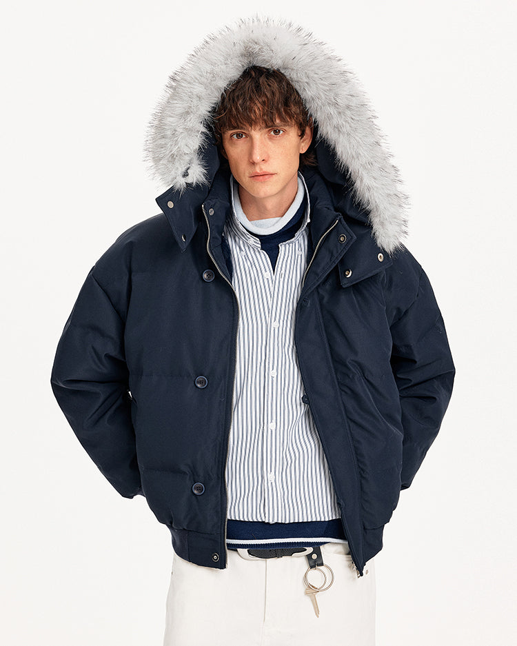 MADWITCH HOODED MINIMALIST DOWN JACKET #630321