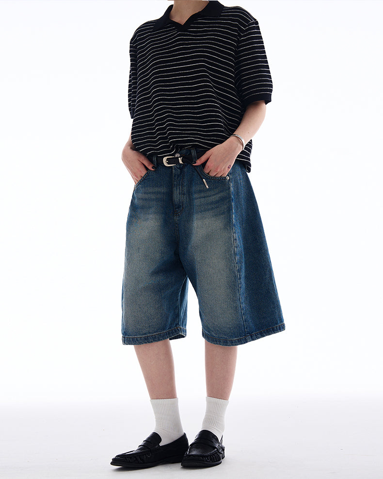 MADWITCH EXTRA BAGGY CROPPED JEANS #L811