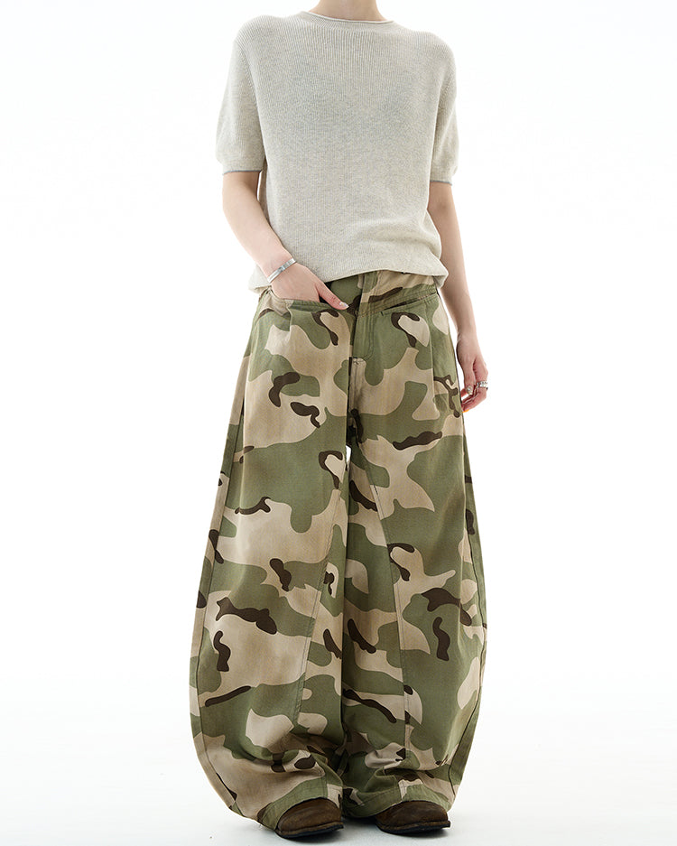 MADWITCH VINTAGE CAMO CARGO PANTS #CK6859