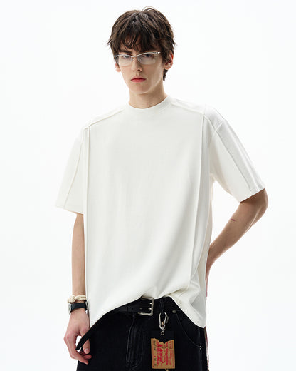 MADWITCH PANELED CREW NECK TEE #UTU009