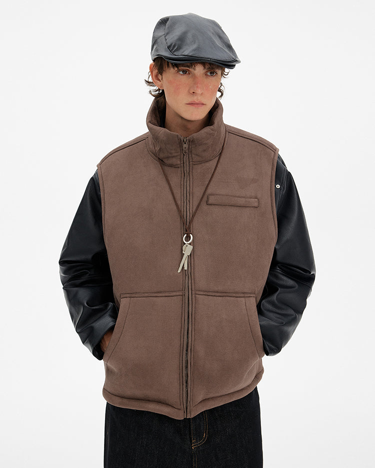 MADWITCH RETRO SUEDE FLEECE VEST #N1720