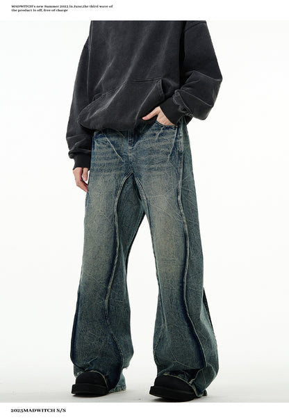 MADWITCH VINTAGE WIDE LEG JEANS #K5268