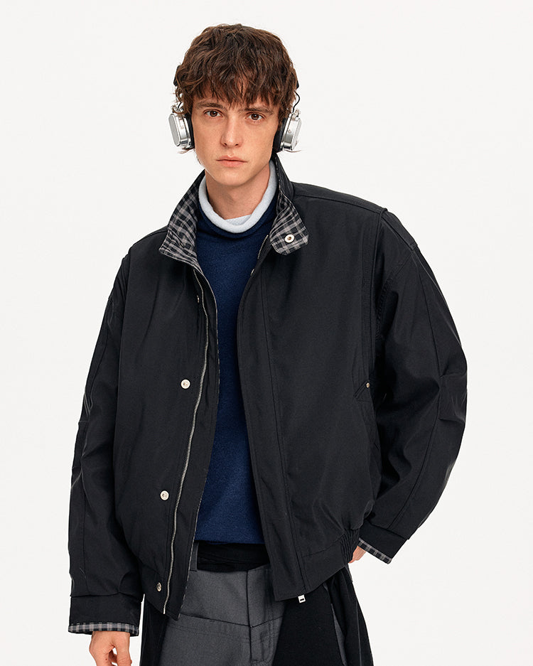 MADWITCH COLORBLOCK CHECKERED DOWN JACKET #630189