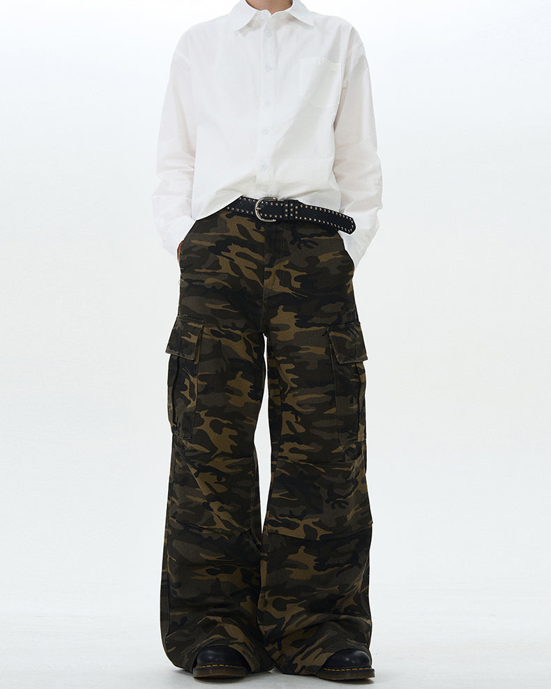 MADWITCH STREET CAMO CARGO PANTS #L633