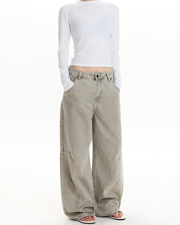 MADWITCH DECONSTRUCTED VINTAGE WASH JEANS #CK3598