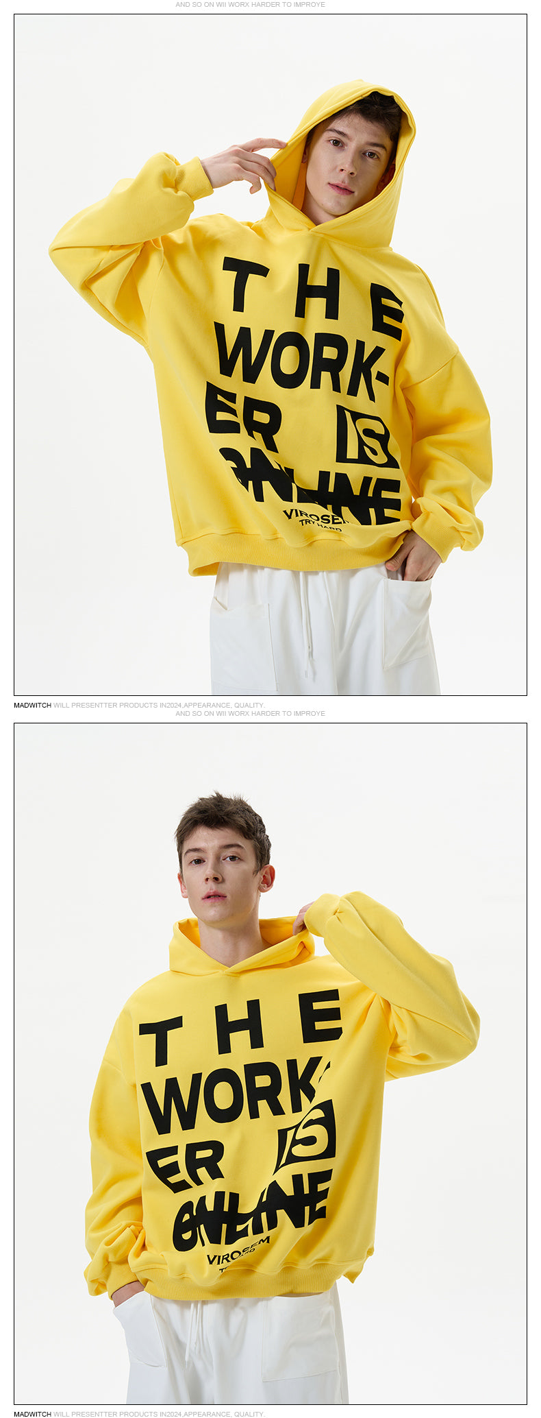 MADWITCH YELLOW HOODIE #8363