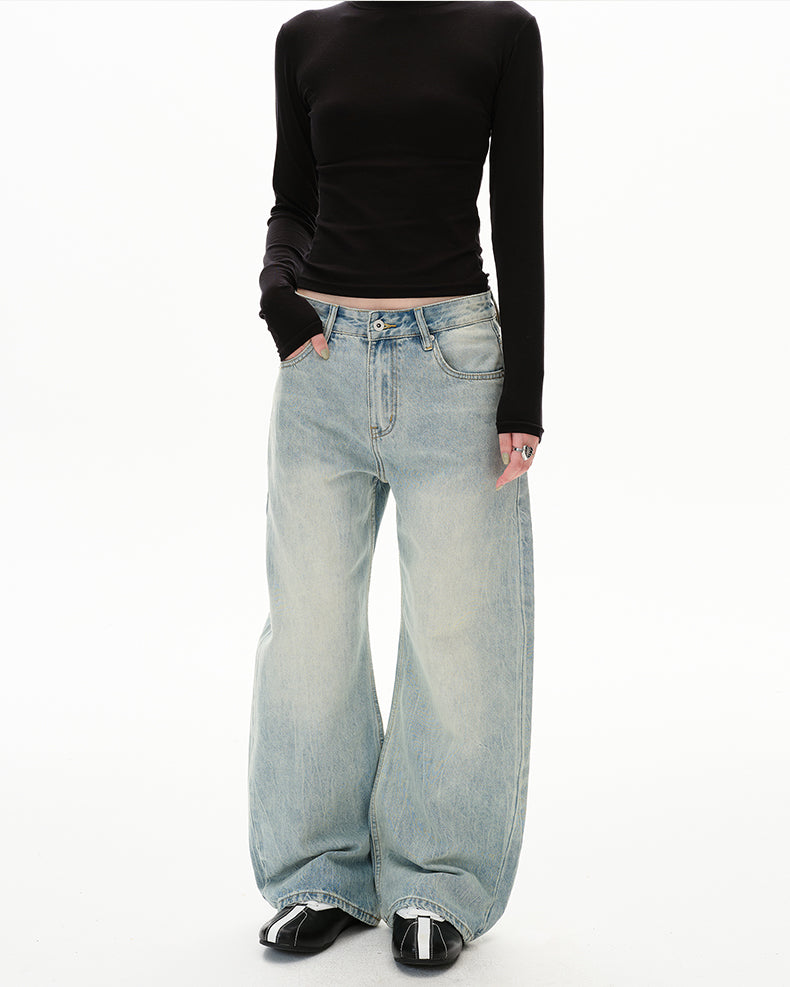 MADWITCH WASHED SLUNG JEANS #GPC9698