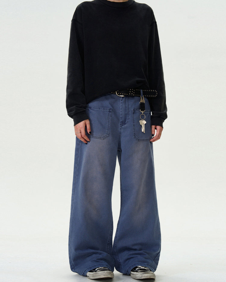 MADWITCH INSIDE-OUT WASHED DENIM PANTS #CK3369