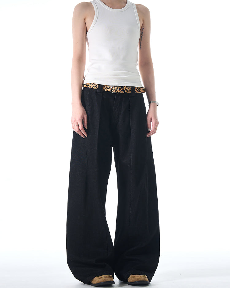 MADWITCH DOUBLE-PLEAT CASUAL JEANS #G6652
