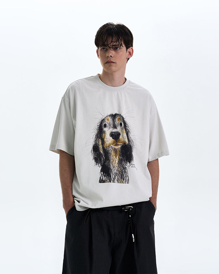 MADWITCH PUPPY PRINT TEE #990635