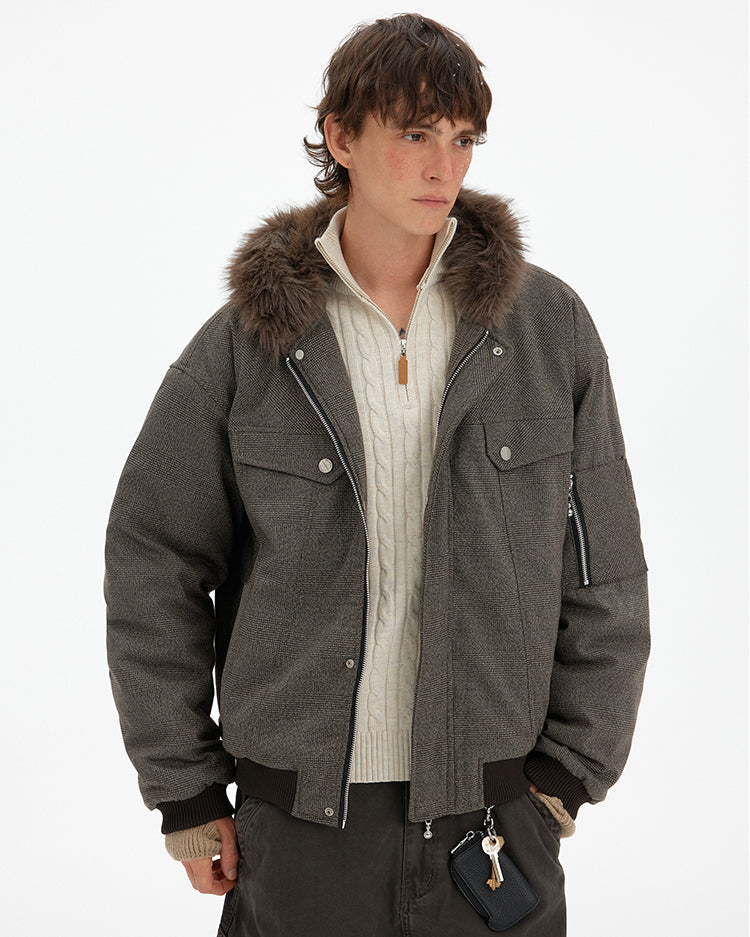 MADWITCH RETRO HOUNDSTOOTH PARKA JACKET #MY2526