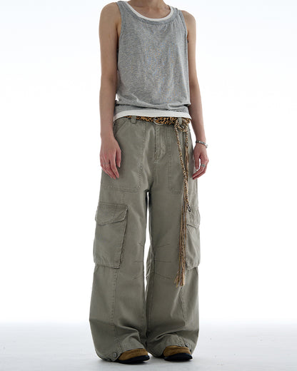 MADWITCH VINTAGE MULTI-POCKET CARGO PANTS #CK6650