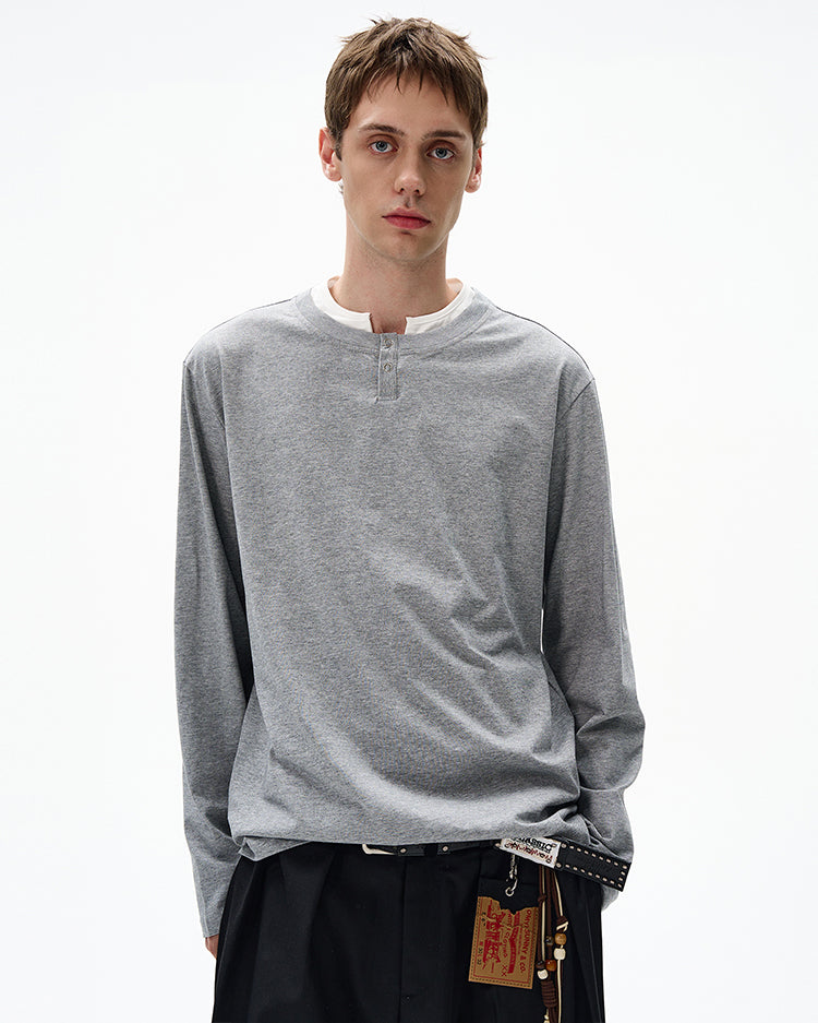 MADWITCH CLEAN FIT FAUX LAYERED SHIRT #RT30