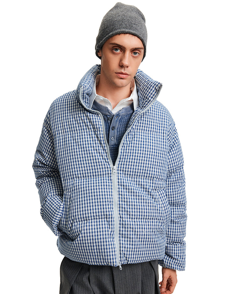 MADWITCH PLAID DOWN COAT #8815A331