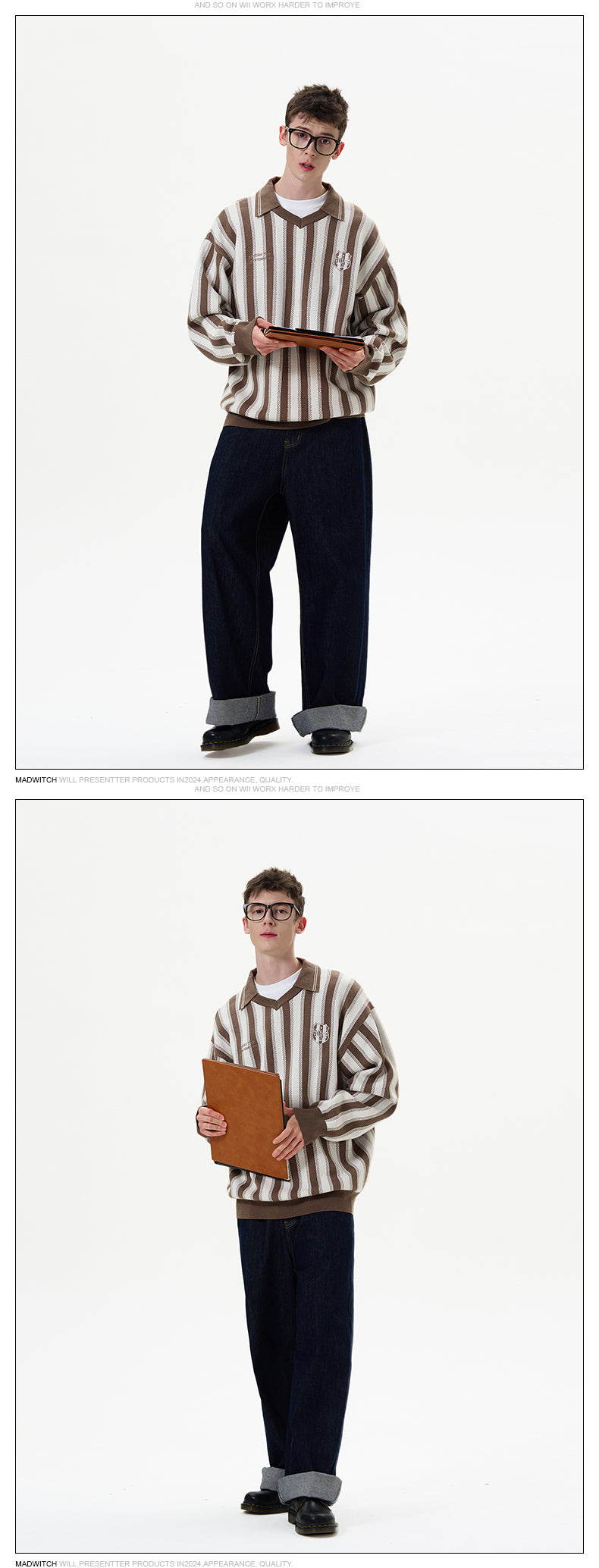 MADWITCH VINTAGE STRIPED JERSEY #12427Q24