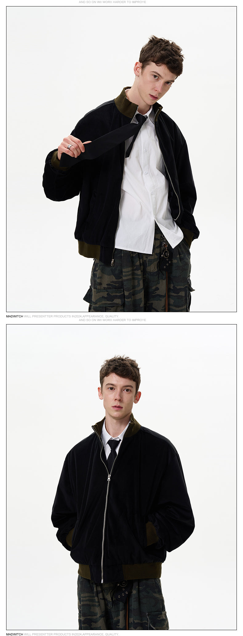 MADWITCH VELVET AVIATOR JACKET #MD3600