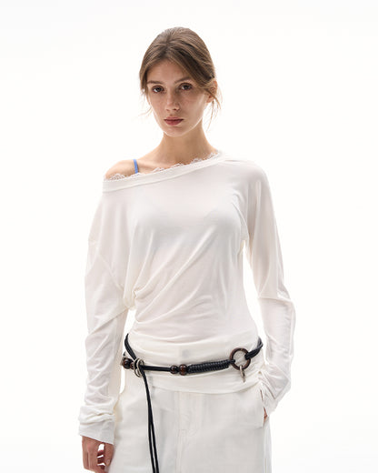 MADWITCH LACE-TRIMMED LAYER TOPS #DD3351