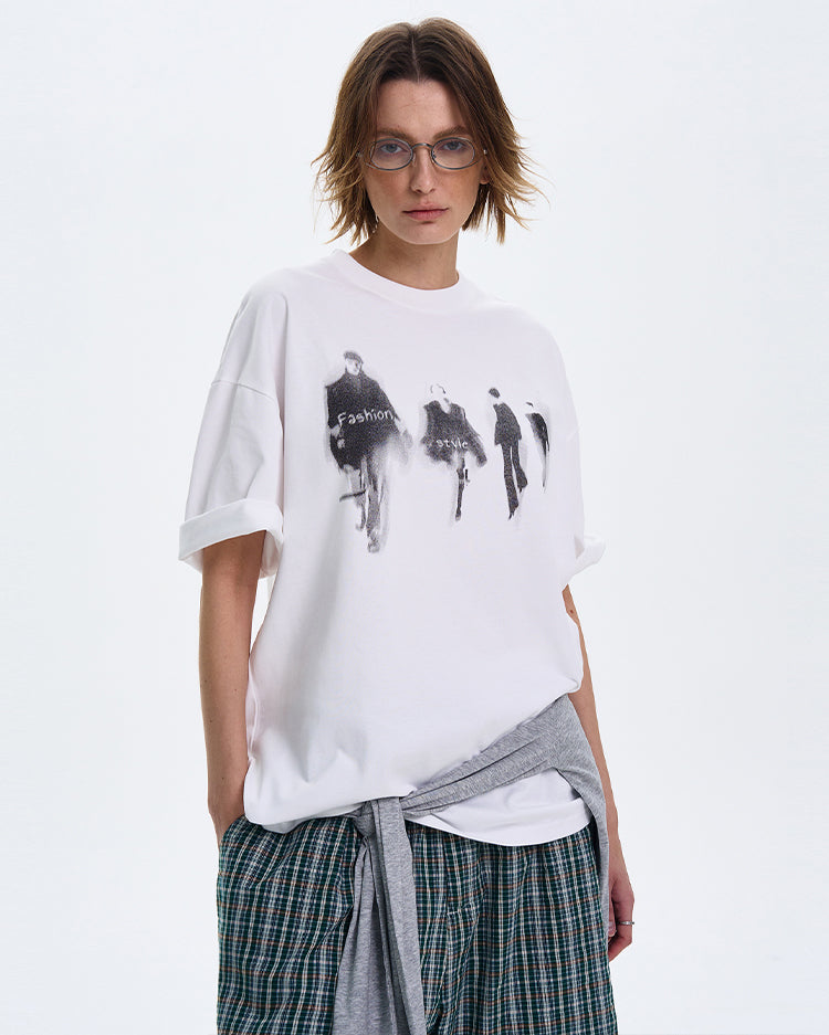 MADWITCH VERSATILE VIBE PRINT T-SHIRT #329